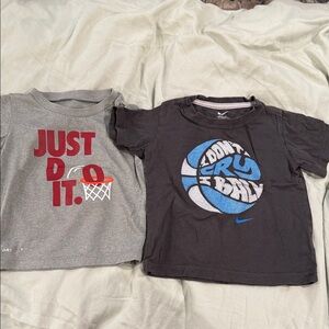 Nike Kids' Gray and Dark Gray Graphic Tees